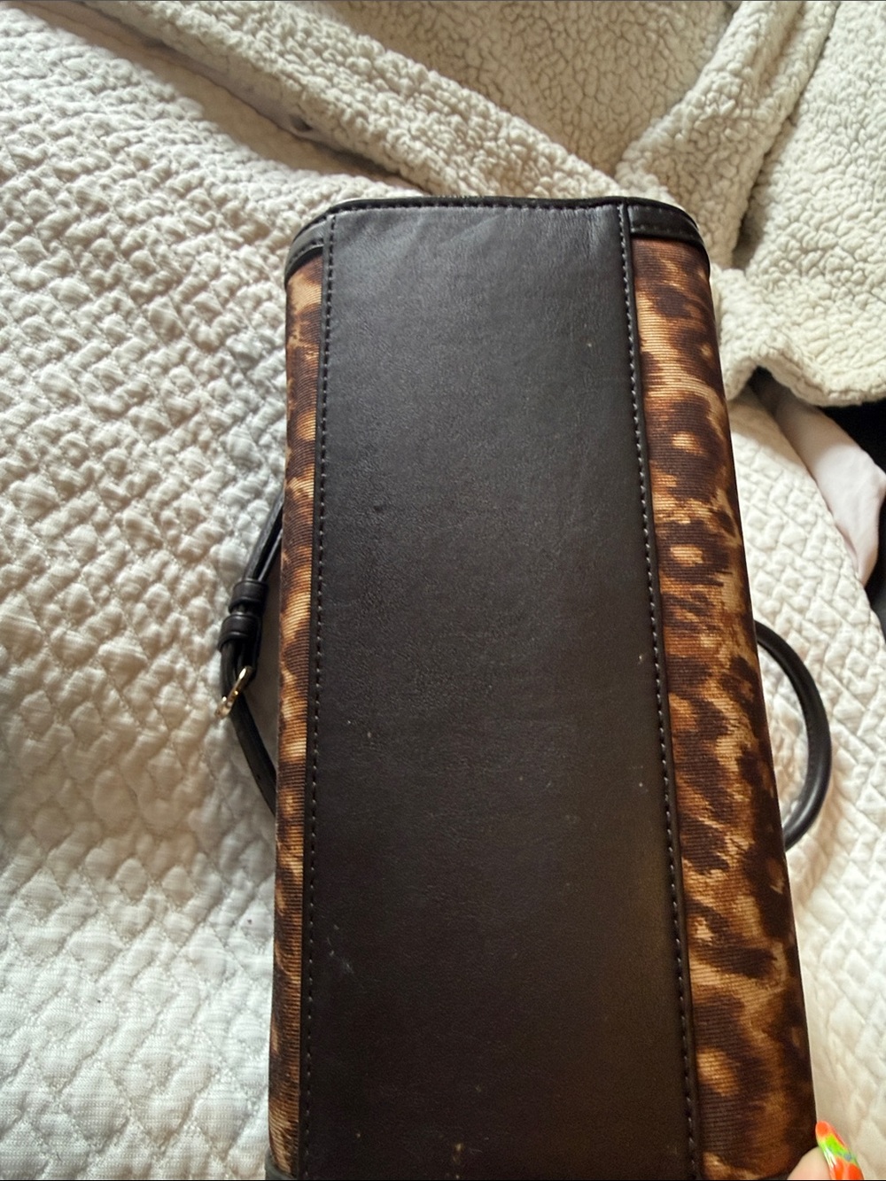 Coach Leopard-Print Satchel in Brown and Black with Gold Hardware OG dust bag - Picture 10 of 11